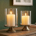 Glass Hurricane Candle Holder Set
